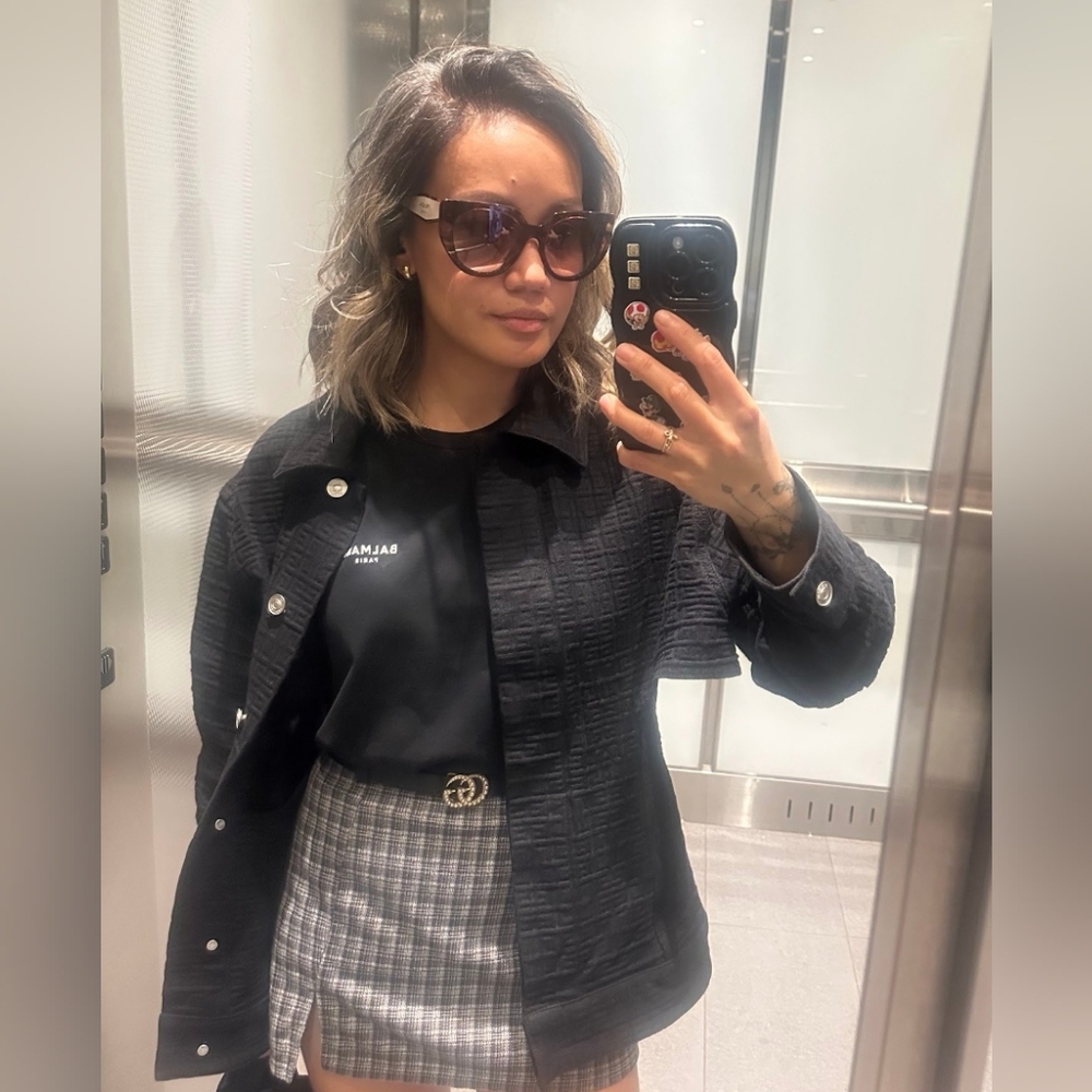 Givenchy Black Monogram Embossed Jacket - Picture 6 of 6